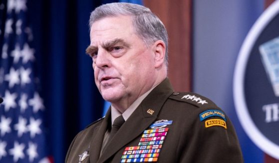 Army Gen. Mark Milley, the chairman of the Joint Chiefs of Staff, holds a media briefing about the withdrawal from Afghanistan at the Pentagon in Washington, D.C., on Wednesday.