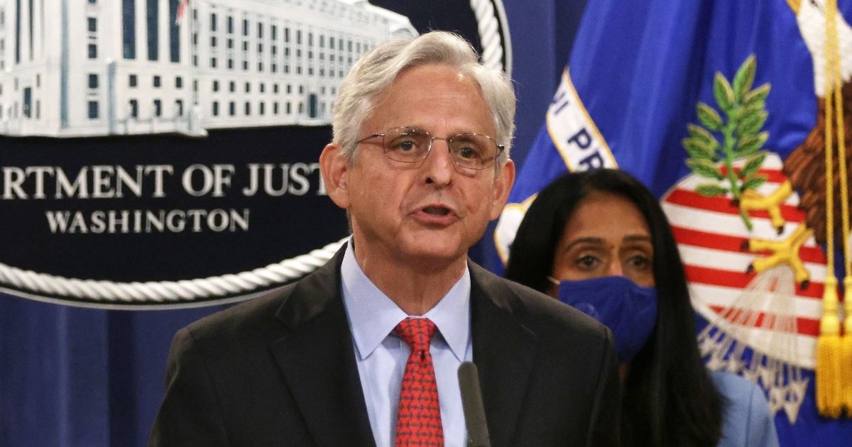U.S. Attorney General Merrick Garland speaks at a news conference to announce a civil enforcement action at the Department of Justice on Sept. 9, 2021 in Washington, D.C.