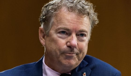 Kentucky Republican Sen. Rand Paul asks questions during a Senate Health, Education, Labor, and Pensions Committee hearing in the Dirksen Senate Office Building in Washington on May 11.