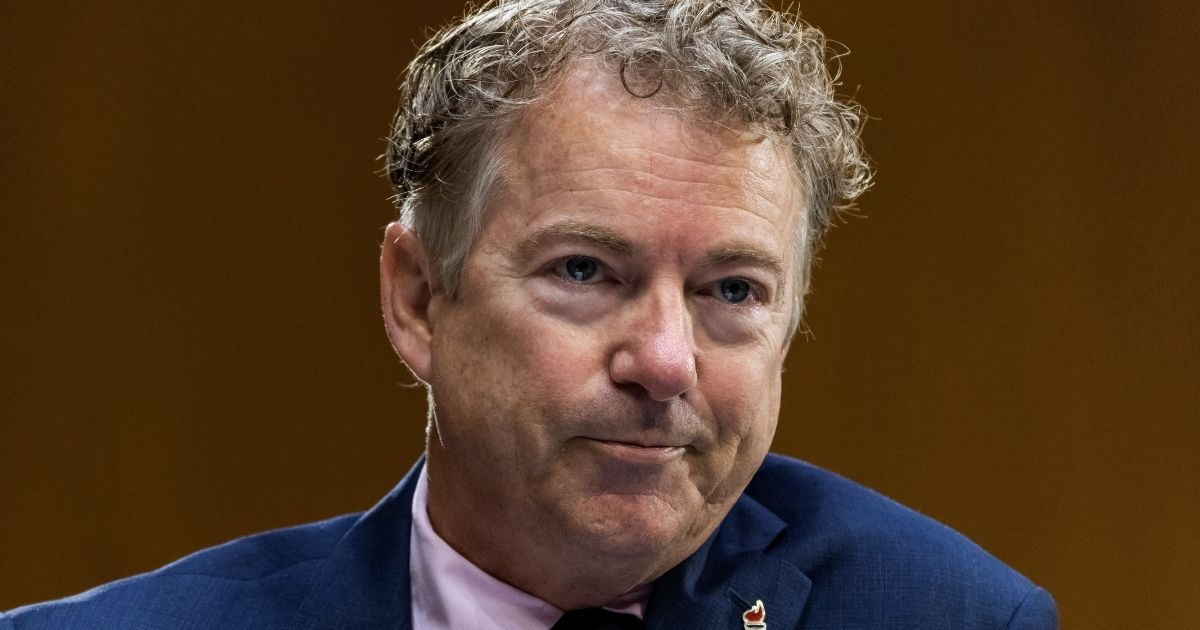 Kentucky Republican Sen. Rand Paul asks questions during a Senate Health, Education, Labor, and Pensions Committee hearing in the Dirksen Senate Office Building in Washington on May 11.