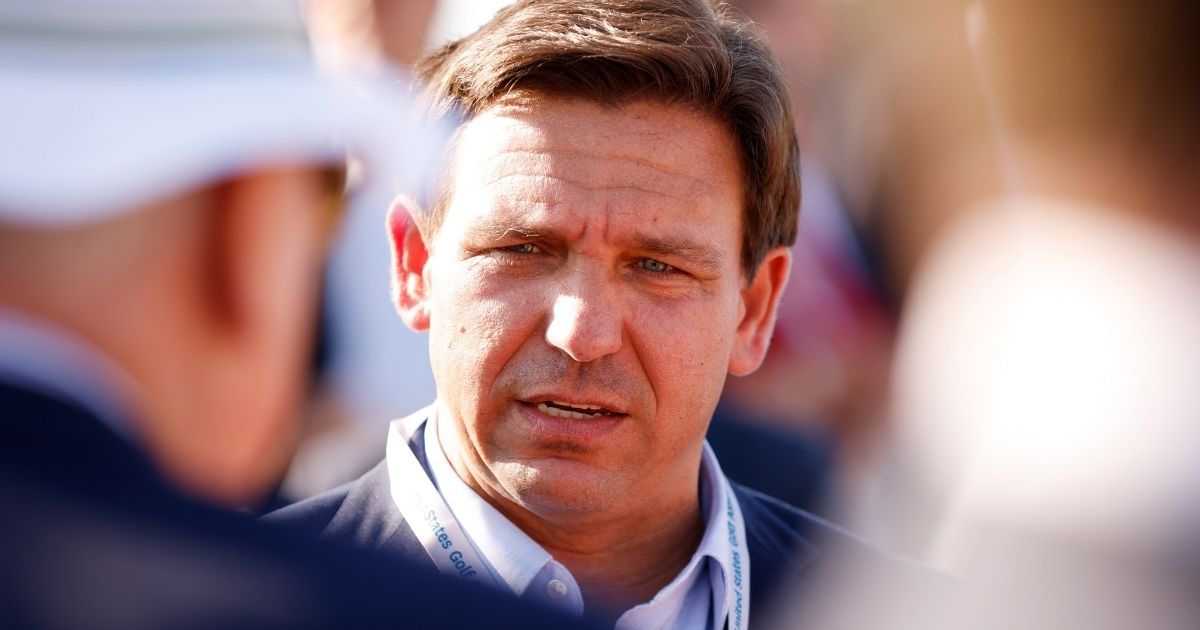 Florida Gov. Ron DeSantis attends the Walker Cup at Seminole Golf Club on May 7, 2021, in Juno Beach, Florida.