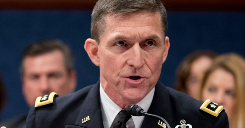 Now-retired Lt. Gen. Michael Flynn testifies on Capitol Hill in a 2013 file photo.