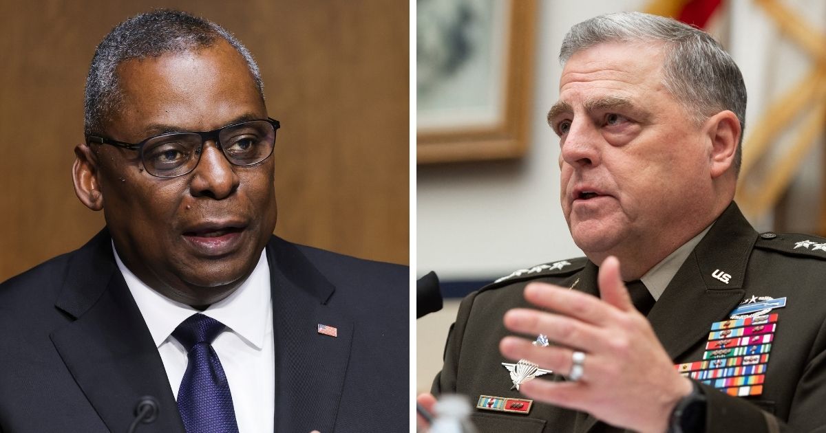 Defense Secretary Lloyd Austin, left; and Joint Chiefs of Staff Chairman Gen. Mark Milley, right.