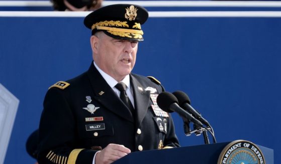 Army Gen. Mark Milley, chairman of the Joint Chiefs of Staff, speaks at a 9/11 ceremony at the Pentagon on Saturday.