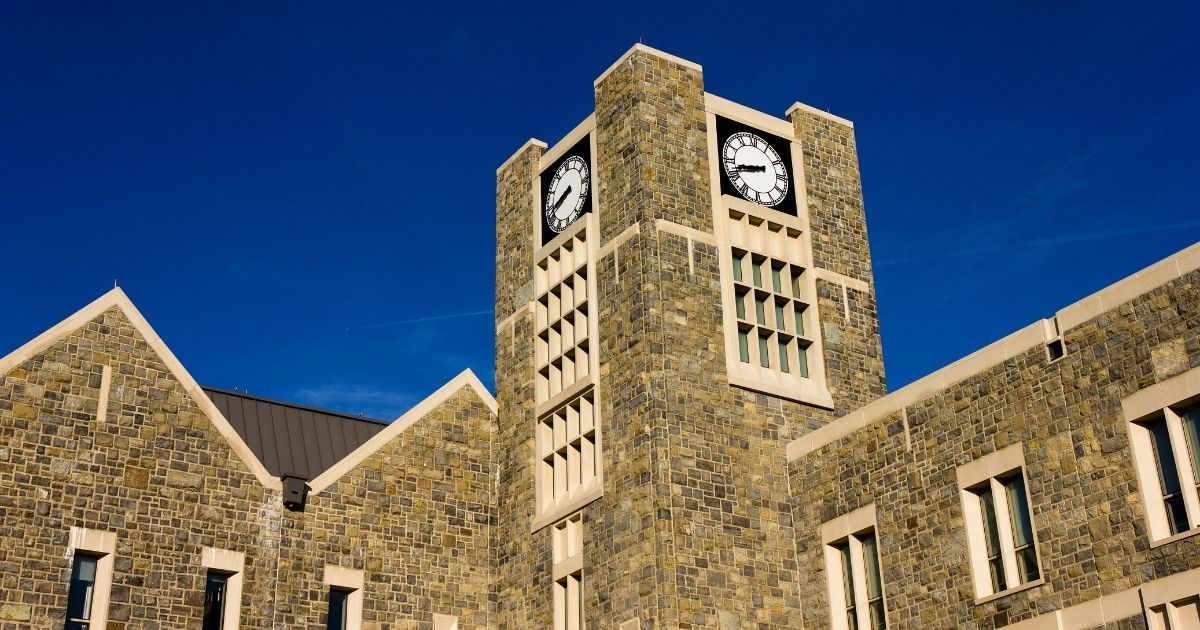 The Holtzman Alumni Center on the Virginia Tech campus in Blacksburg, Virginia, is seen in this stock image.