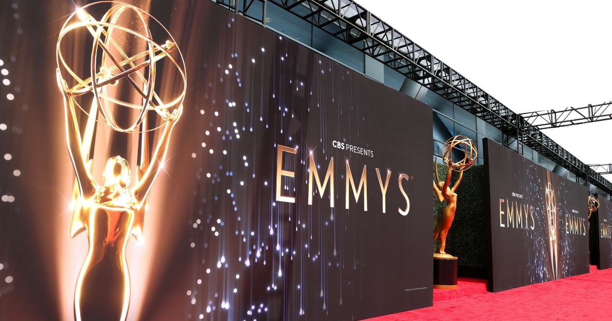 An exterior of the L.A. LIVE venue that hosted the 73rd Primetime Emmy Awards in Los Angeles on Sunday.