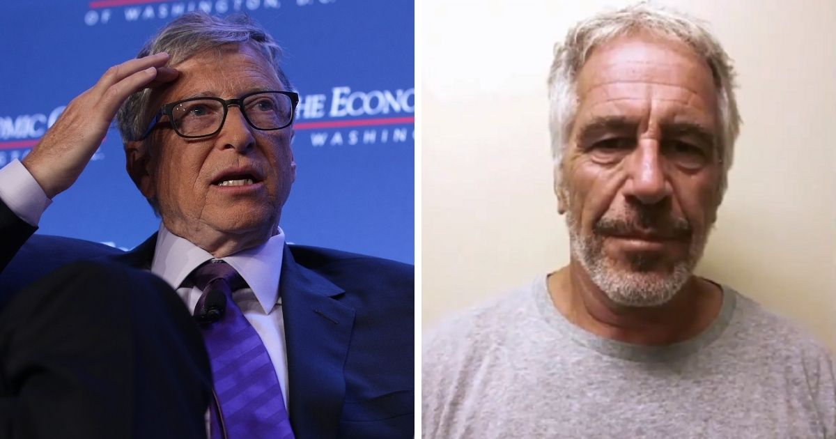 Microsoft co-founder Bill Gates, left, pictured in a 2019 file photo, didn't have an easy time explaining his relationship with now-deceased sexual predator Jeffrey Epstein during a "PBS NewsHour" interview Tuesday.