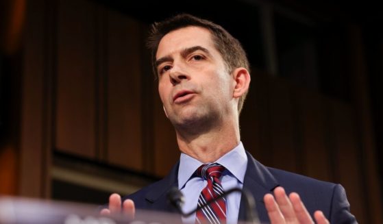 Sen. Tom Cotton attends a Senate Judiciary Committee hearing on voting rights on Capitol Hill on April 20, in Washington, D.C.