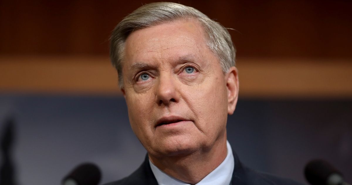 Republican Sen. Lindsey Graham of South Carolina speaks during a news conference at the U.S. Capitol in Washington on Dec. 20, 2018.