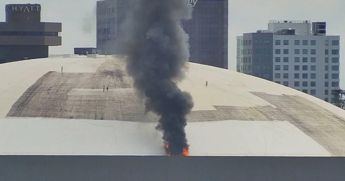 Fire at New Orleans Superdome, Sept. 21.