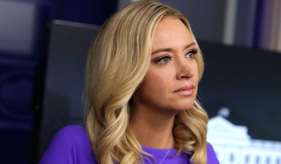 Former White House Press Secretary Kayleigh McEnany is seen at a White House briefing at the James Brady Press Briefing Room of the White House on Dec. 15, 2020.