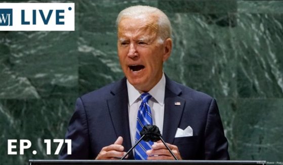 President Joe Biden addresses the 76th Session of the U.N. General Assembly on Tuesday at U.N. headquarters in New York City.