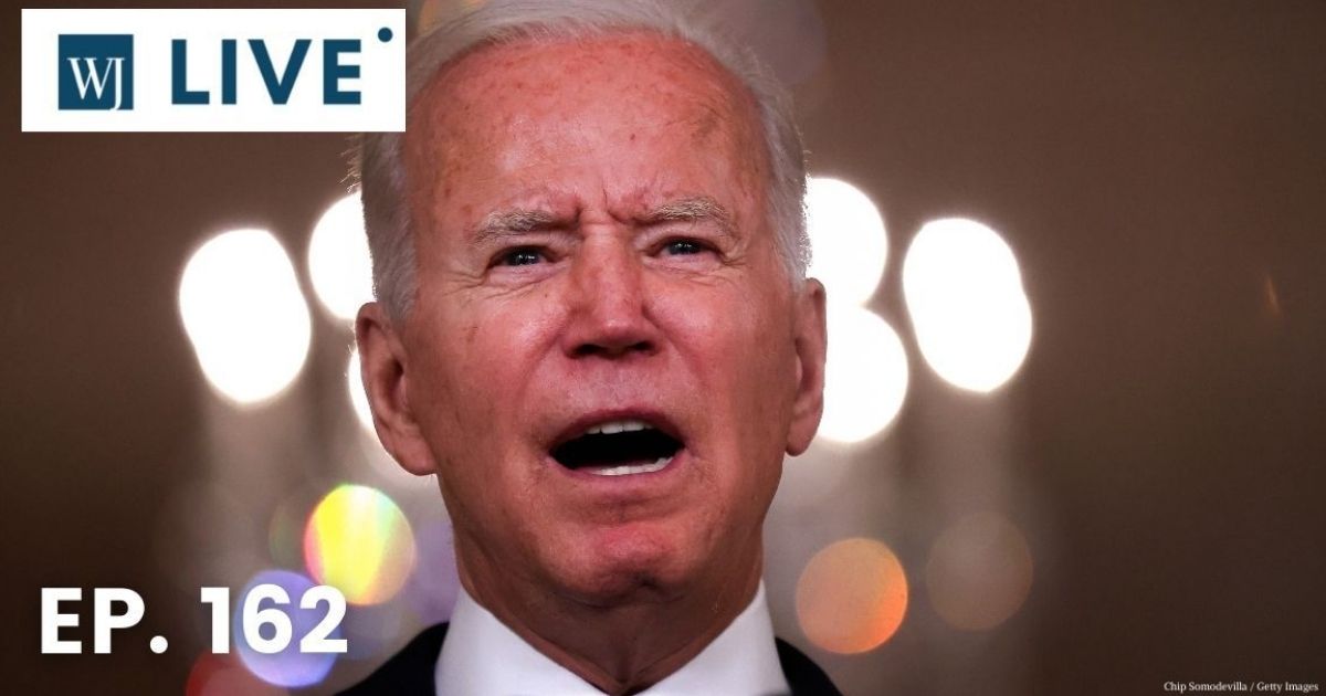 President Joe Biden delivers remarks on the end of the war in Afghanistan in the State Dining Room at the White House on Tuesday in Washington, D.C.