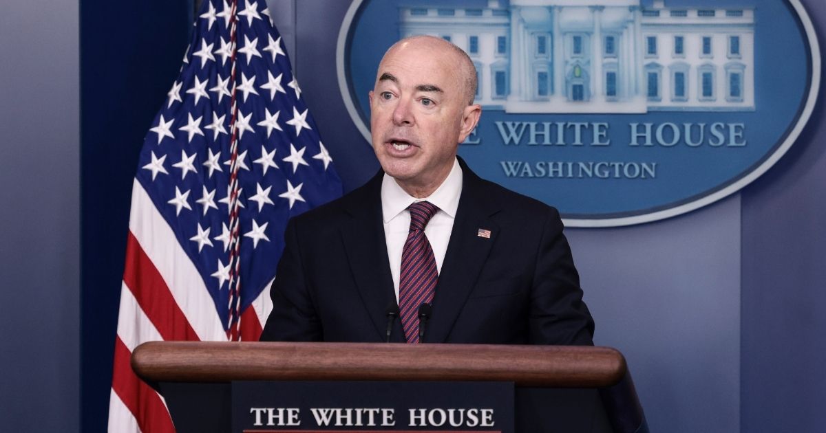 Homeland Security Secretary Alejandro Mayorkas speaks at a news briefing at the White House on Sept. 24 in Washington, D.C.