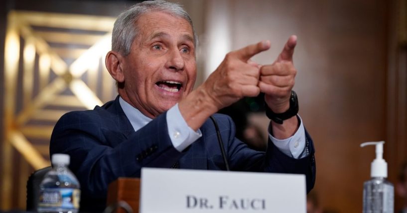 Top infectious disease expert Dr. Anthony Fauci testifies before the Senate Health, Education, Labor and Pensions Committee about the origin of COVID-19 on July 20, 2021, on Capitol Hill in Washington, D.C.