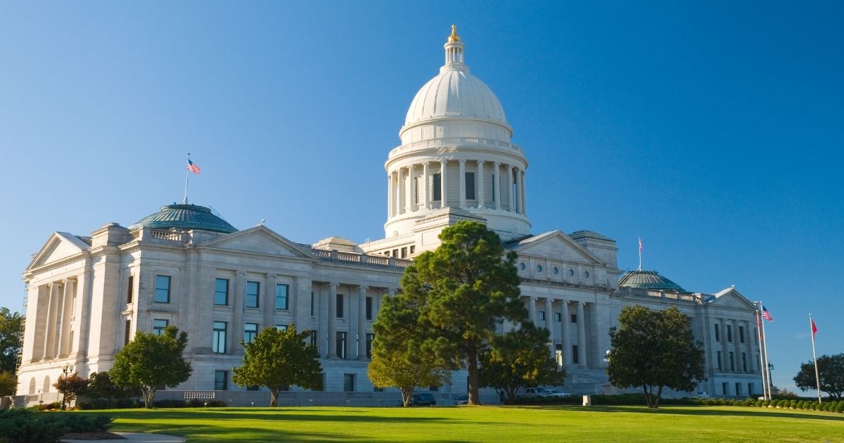This stock image shows the Arkansas state Capitol building. The Arizona Legislature is currently working on bills which would exempt workers who can prove they have natural immunity following a COVID infection.