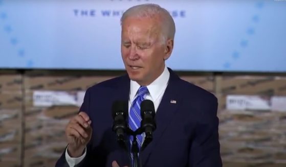 President Joe Biden stumbles over his words while speaking in Elk Grove Village, Illinois, on Thursday.