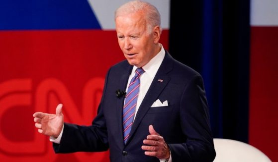President Joe Biden often appeared unsure what to do with his hands during Thursday's televised town hall program.