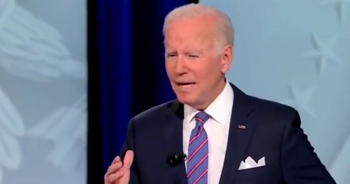 Joe Biden struggles to answer a question regarding skyrocketing fuel prices during Thursday's televised town hall program.