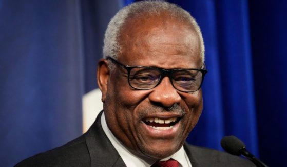 Supreme Court Justice Clarence Thomas speaks at the Heritage Foundation on Oct. 21 in Washington, D.C.