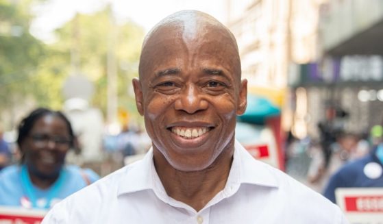 Democratic New York City mayoral nominee Eric Adams attends the "Hometown Heroes" Ticker Tape Parade on July 7, 2021, in New York City.
