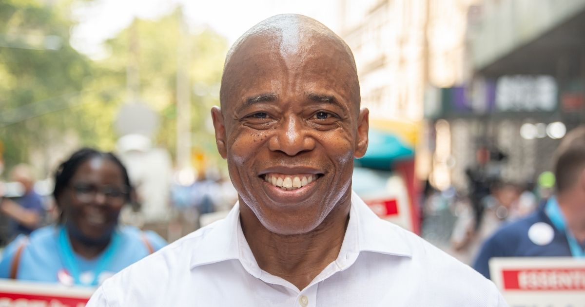 Democratic New York City mayoral nominee Eric Adams attends the "Hometown Heroes" Ticker Tape Parade on July 7, 2021, in New York City.