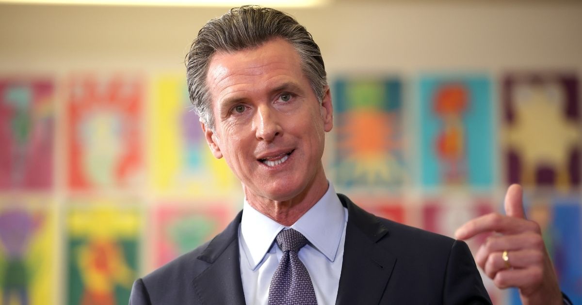 California Gov. Gavin Newsom speaks during a news conference at James Denman Middle School on Oct. 1 in San Francisco, California.