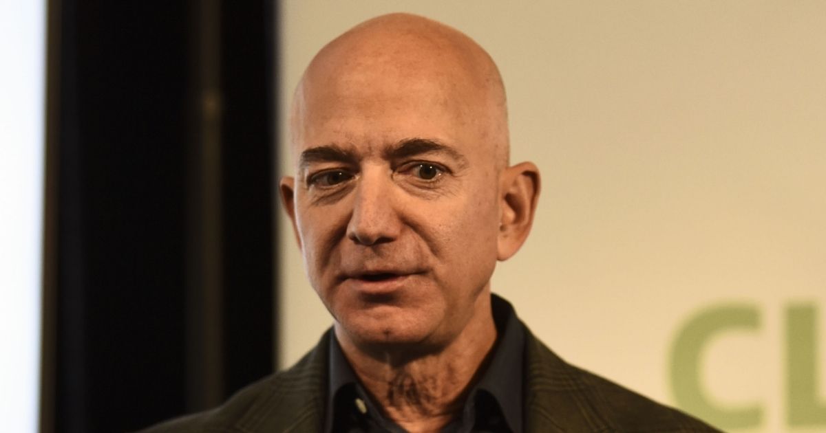 Amazon founder Jeff Bezos speaks to the media on the company's sustainability efforts on Sept. 19, 2019, in Washington, D.C.