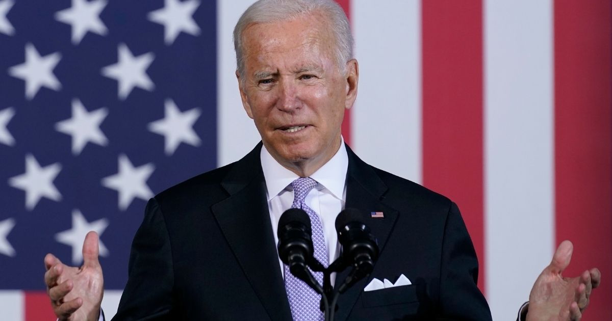 President Joe Biden gives a speech at the Electric City Trolley Museum in Scranton, Pennsylvania on Wednesday.