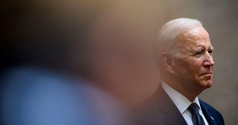 President Joe Biden is seen on Friday in Rome.