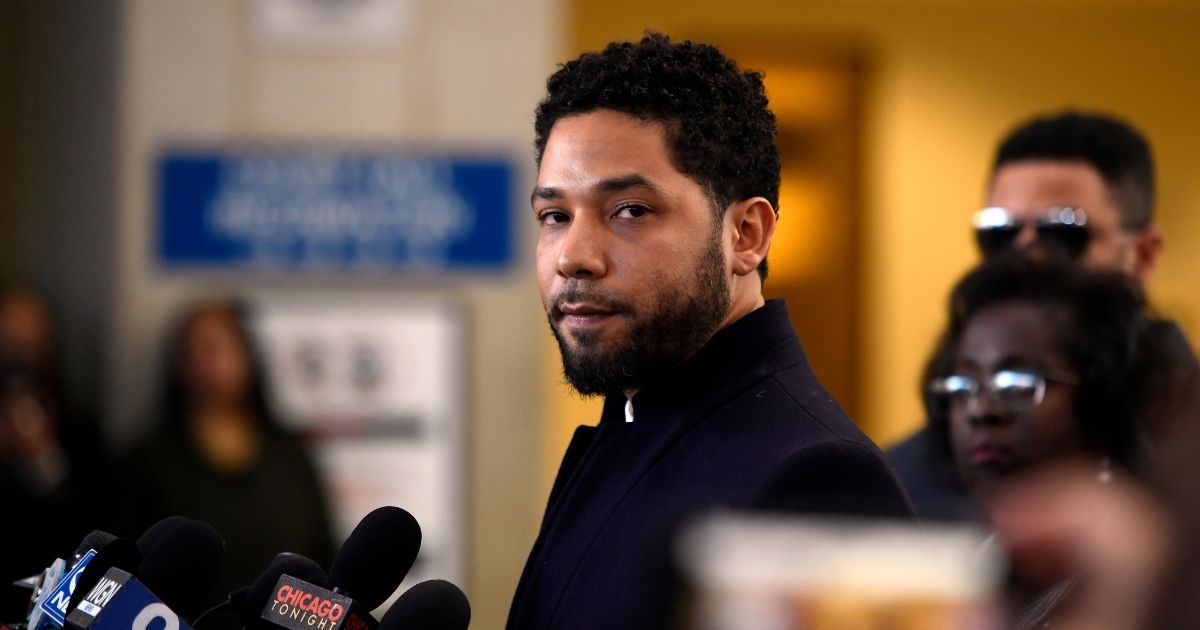 Actor Jussie Smollett, seen in a file photo from a previous court appearance in March 2019, lost a motion Friday to dismiss the case, meaning the case is expected to move forward to trial.