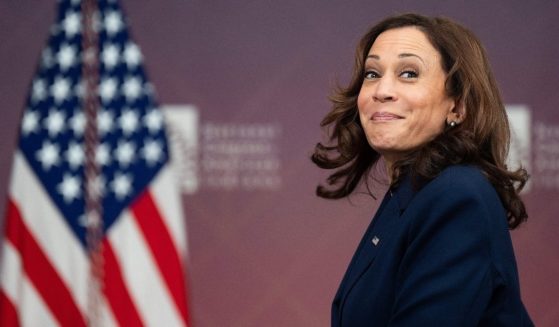 Vice President Kamala Harris leaves after virtually addressing the National Congress of American Indians from the South Court Auditorium of the White House in Washington, D.C., on Tuesday.
