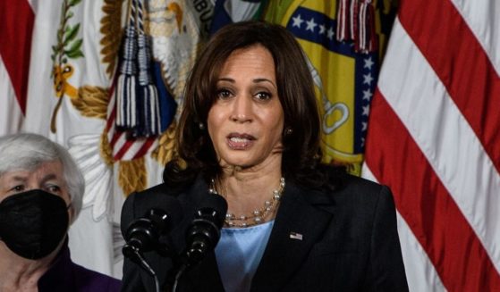 Vice President Kamala Harris speaks about child care at the Treasury Department in Washington, D.C., on Sept. 15, 2021.