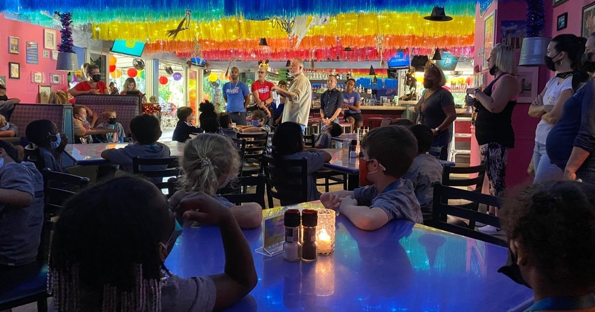Schoolchildren from Wilton Manors Elementary School in Broward County, Florida, visited a gay bar on a field trip.