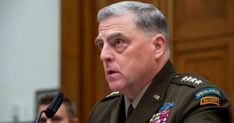 Chairman of the Joint Chiefs of Staff Gen. Mark A. Milley testifies during a House Armed Services Committee hearing in the Rayburn House Office Building at the U.S. Capitol on Wednesday in Washington, D.C.