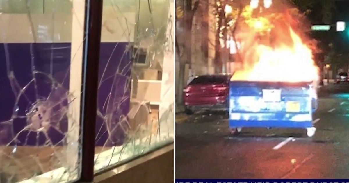 News crews reported that police in Portland, Oregon, sat in their cars and watched this week as rioters set fires and smashed windows. A police spokesman said his department has been handcuffed by state legislation forbidding them from using traditional crowd-control methods to disperse the vandals.