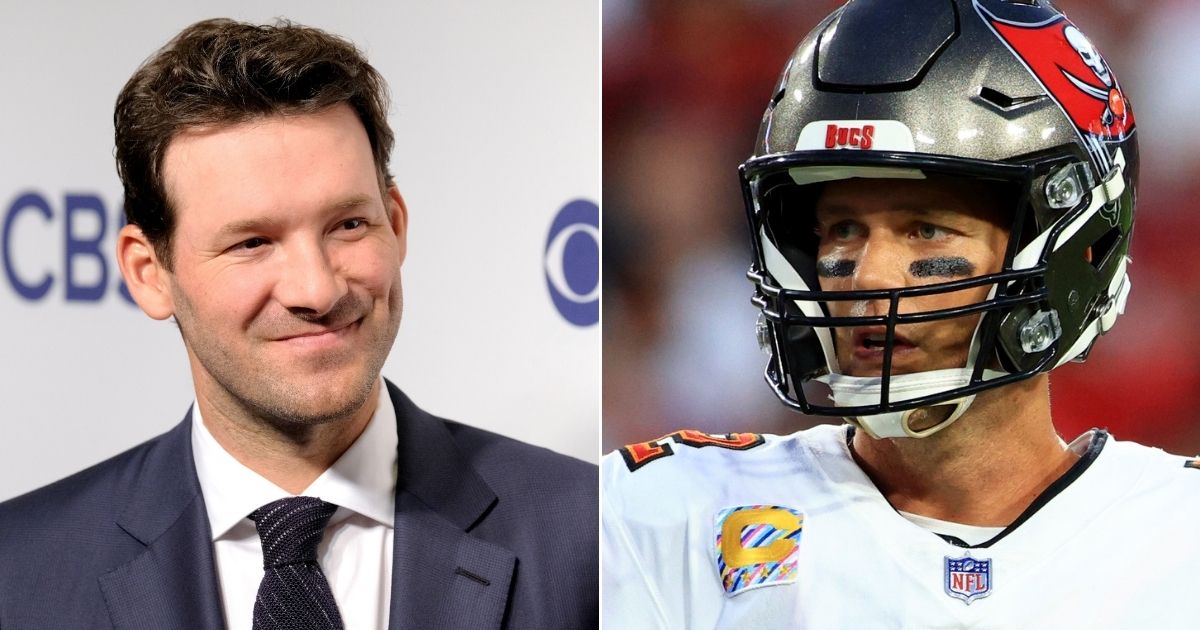 At left, CBS football analyst Tony Romo is seen during a media event at the Plaza Hotel in New York City on May 16, 2018. At right, Tampa Bay Buccaneers quarterback looks on in the third quarter against the Chicago Bears at Raymond James Stadium on Sunday.
