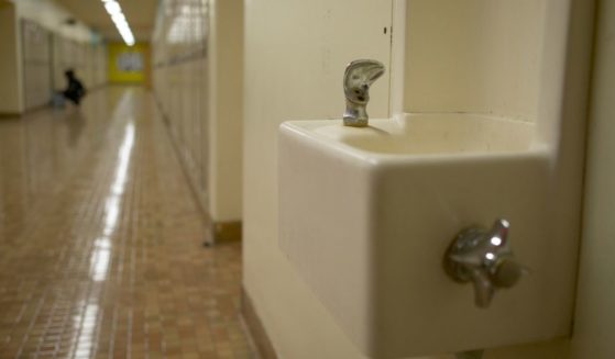 A school water fountain is seen in this undated photo from an unidentified school. Public schools in Washington, D.C., have been shut off as a way of preventing the spread of COVID -19, forcing schools to buy water in stores to provide hydration to their students.