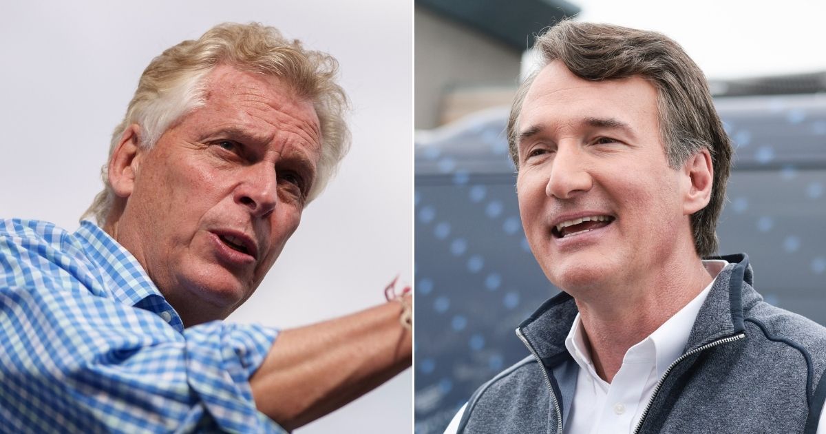 Democratic gubernatorial candidate former Virginia Gov. Terry McAuliffe, left, has stumbled in the polls in his campaign against Republican Glenn Youngkin.