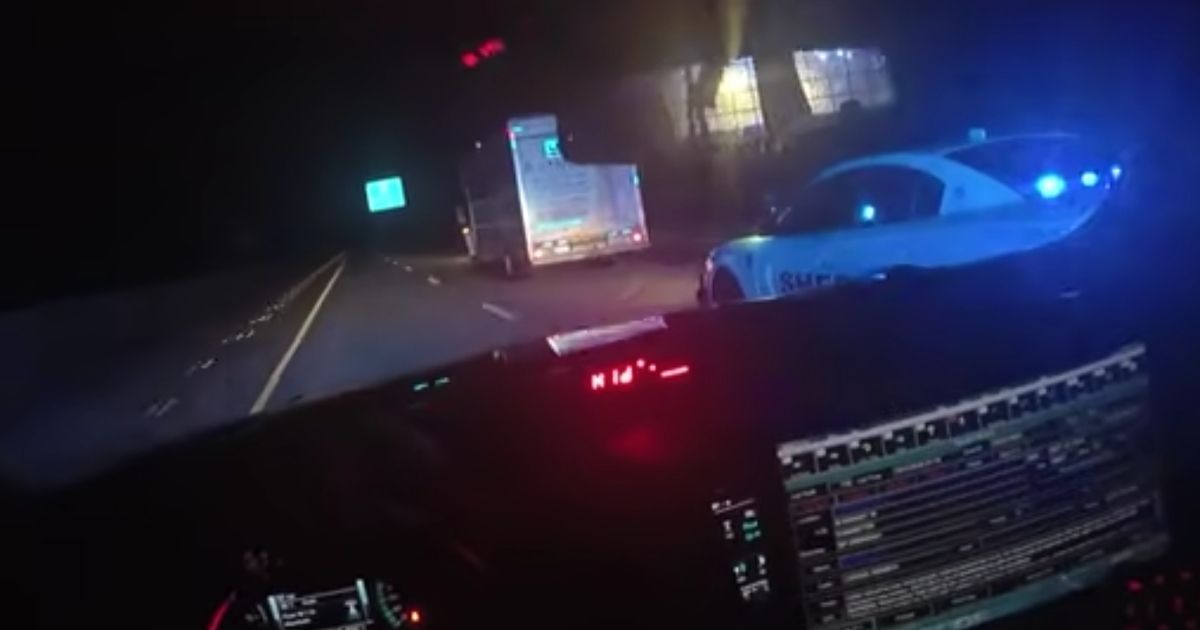 Deputies with the Coweta County Sheriff’s Office in Georgia chase a stolen U-Haul truck driver on Oct. 11, 2020.
