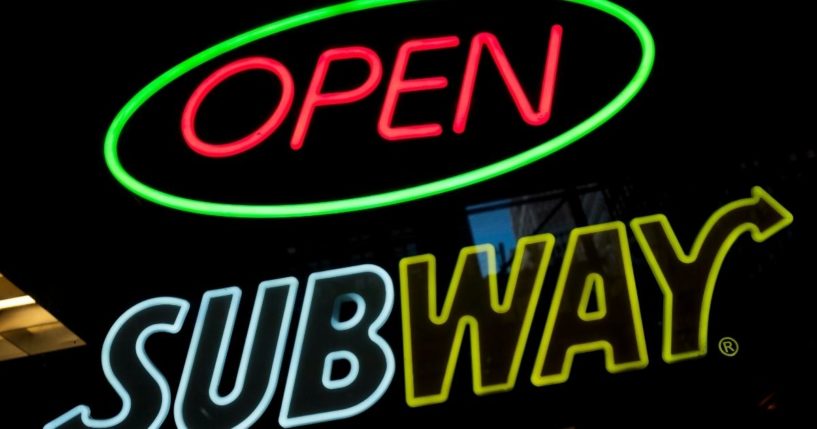 A Subway restaurant is shown in New York City. In Illinois, police are investigating an incident at a Subway in Rockford in September 2021.