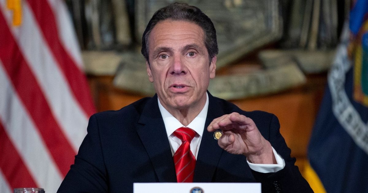 Then-Gov. Andrew Cuomo speaks during a news conference on May 1, 2020, in Albany, New York.