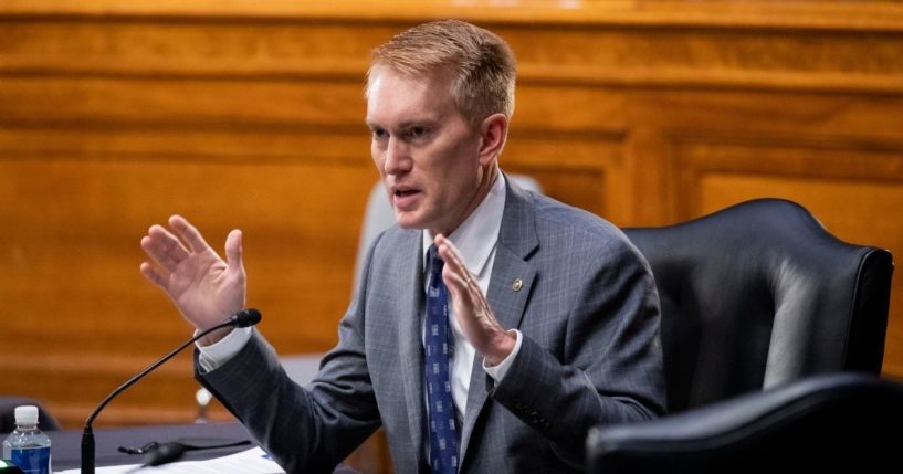 Oklahoma Republican Sen. James Lankford questions Xavier Becerra, nominee for Secretary of Health and Human Services, at his confirmation hearing on Capitol Hill Feb. 24, in Washington, D.C.