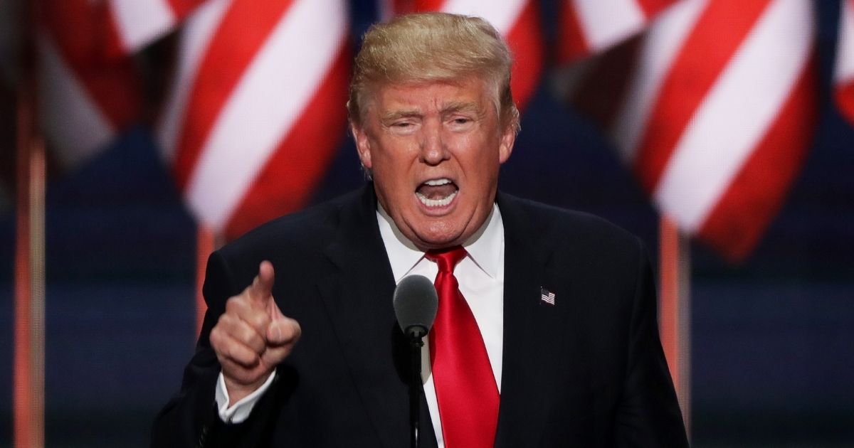 Former president Donald Trump, seen in a photo from his 2016 campaign, had harsh criticism Tuesday for the Biden administration's failure to stem the flow of illegal immigrants pouring through America's southern border.