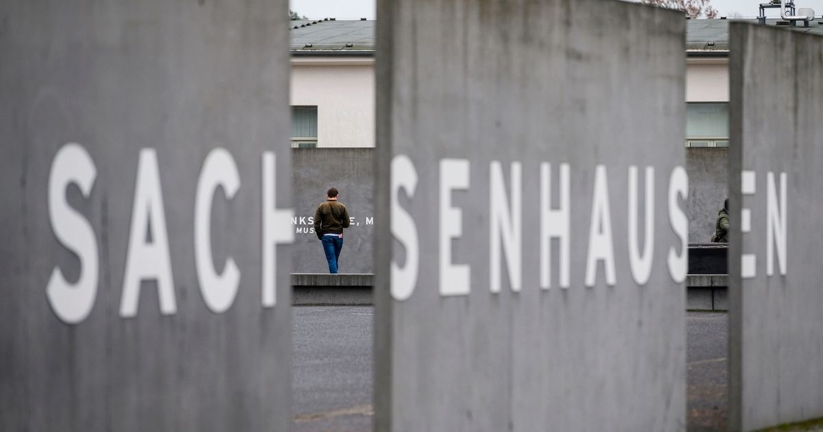 A photo shows the entrance of the former Sachsenhausen concentration camp in Oranienburg, Germany, on Feb. 7, 2020.