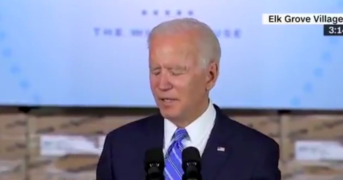 President Joe Biden makes his confusion about the words 'television' and 'telephone' evident to a crowd in Elk Grove Village, Illinois, during his speech there on Oct. 7, 2021.