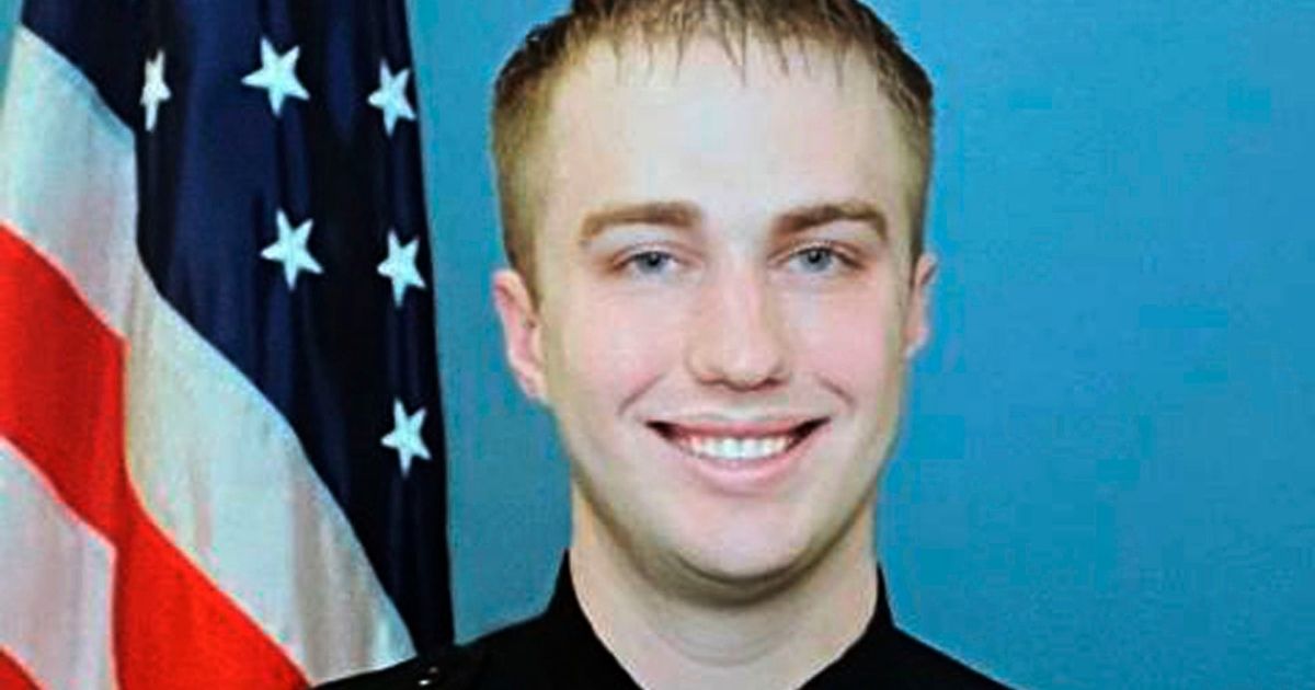 Kenosha, Wisconsin, police officer Rusten Sheskey is shown in this undated file photo. Federal prosecutors announced on Oct. 8, 2021, that they won't file charges against Sheskey, who shot Jacob Blake last year.