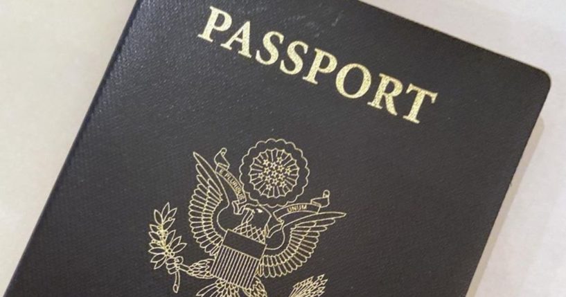A photo taken on May 25 shows a U.S. passport cover in Washington.