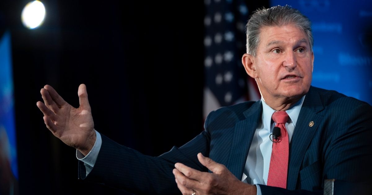 Sen. Joe Manchin speaks during an event with the Economic Club of Washington at the Capitol Hilton Hotel in Washington, D.C., on Tuesday.