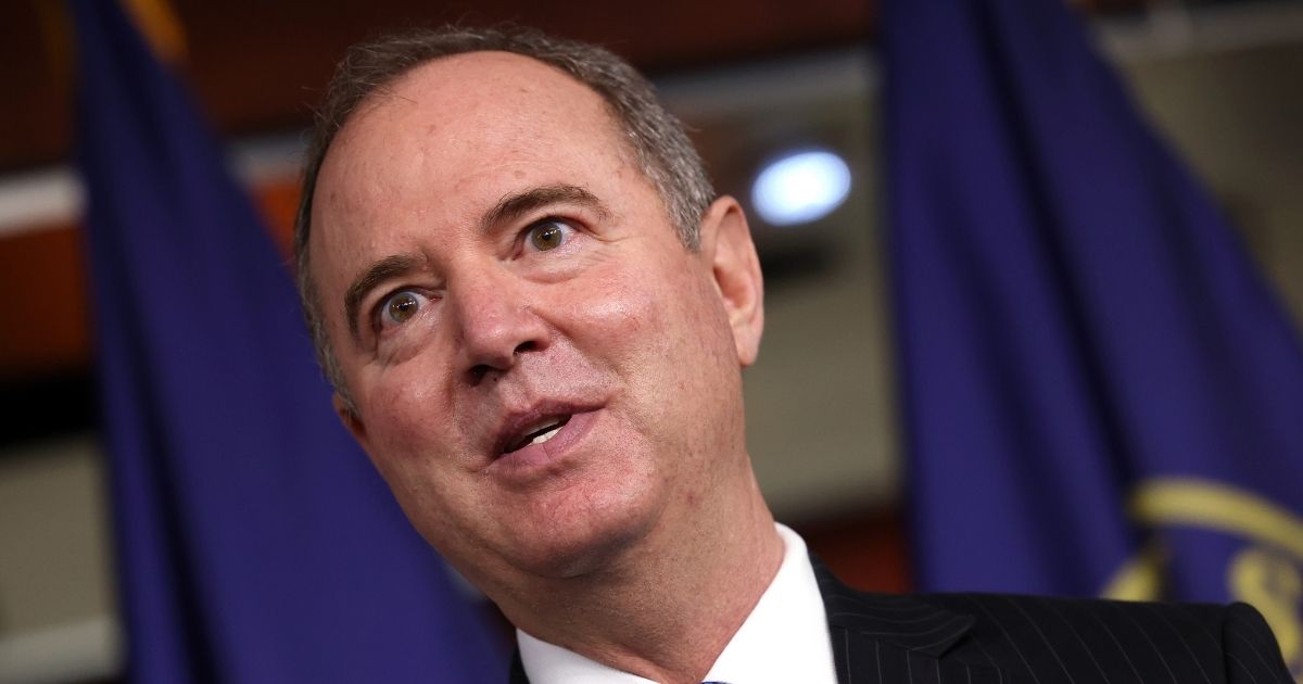Rep. Adam Schiff is seen speaking at a news conference at the U.S. Capitol in Washington, D.C., on Sept. 21.